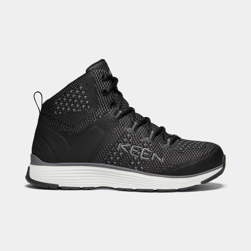 Botas De Trabajo Keen Carson Mid Aluminum Toe Para Hombre Negros - Botas Keen Mexico (651987-LFM)